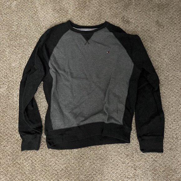 Tommy Hilfiger Mens Sweater Long Sleeve Crew Neck Grey - Picture 1 of 2